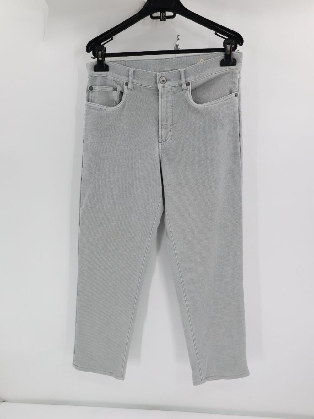 Faherty pants Mens 32 Slim Straight Stretch terry Comfort 5 Pocket Cotton Gray